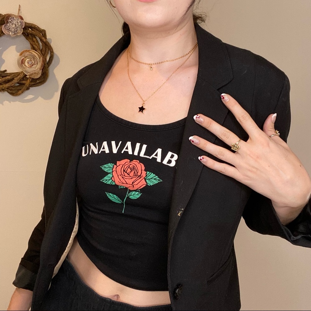 H&M Black Suit Jacket Size 8